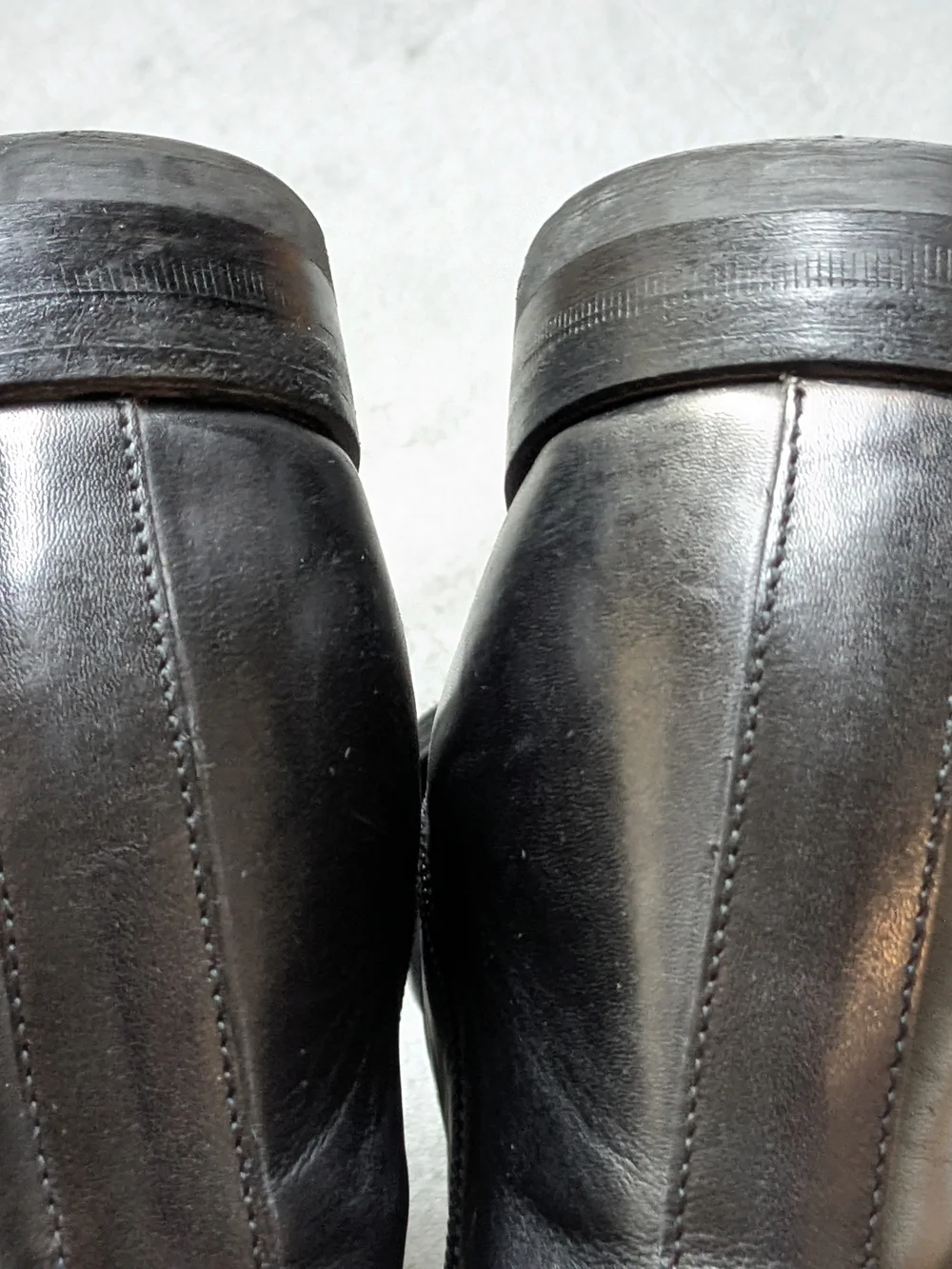 Gucci Black Leather Chelsea Boots for Men Size Zip US 11